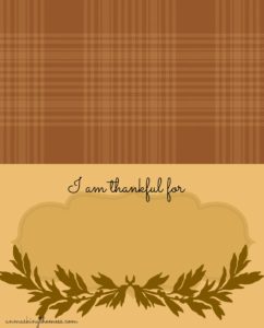 Thanksgiving Place Card. Free printable. DIY. Entertaining.