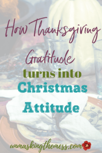 How Thanksgiving Gratitude turns into Christmas Attitude. A feeling of blessing hours was before becomes a self-centered focus to try and beat others to our gadgets and goodies. How did our attitude change?