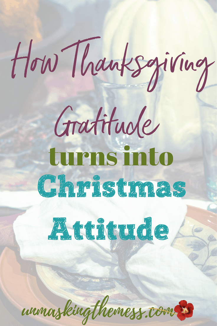 How Thanksgiving Gratitude turns into Christmas Attitude. A feeling of blessing hours was before becomes a self-centered focus to try and beat others to our gadgets and goodies. How did our attitude change?