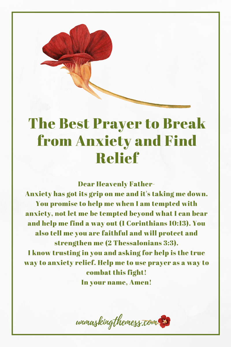 The Best Prayer to Break from Anxiety and Find Relief. Anxiety is a chain that keeps you bound. It can overcome your life. Here is a prayer to help you break from anxiety and find relief!