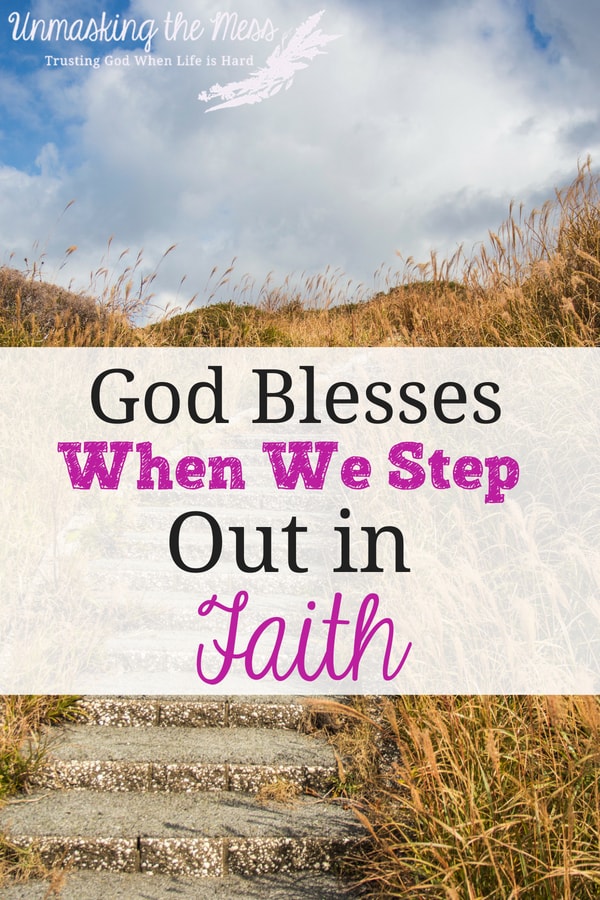 How God Blesses When We Step Out in Faith. Do you believe God will bless you when you step out in faith? Why do we shrink back and think we will become such a failure if we have God on our side? #inspiration #Jesus #comfortzone #Christ