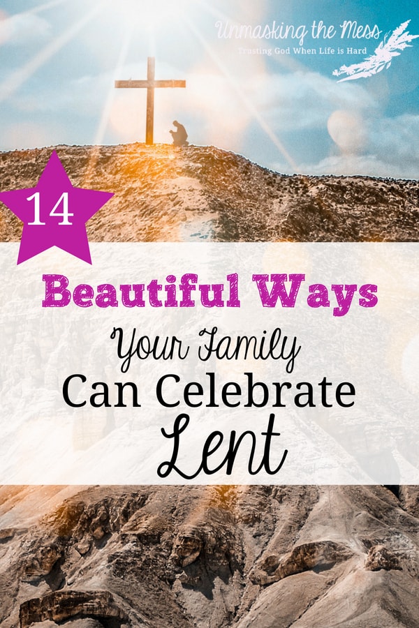 14 Beautiful Ways Your Family Can Celebrate Lent. Do you celebrate Lent? Can I be honest, I’ve been a Christian for longer than I remember, but I didn’t know anything about Lent. When we realize the importance of Lent, we can answer the question 'what to give up for Lent?' We can focus and grow more like Christ through acts of worship. #lent #ideas #whattogiveupforlent #devotions #prayer