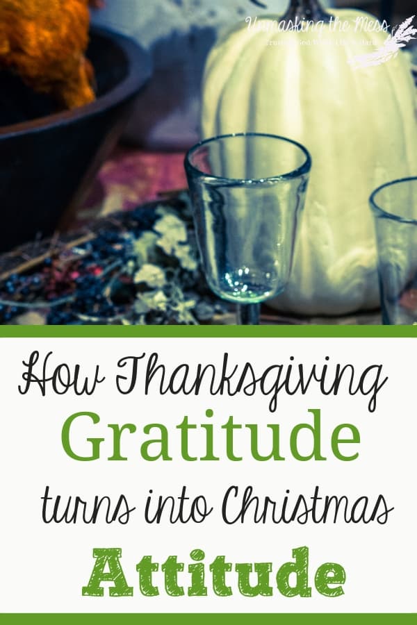 How Thanksgiving Gratitude turns into Christmas Attitude. A feeling of blessing hours was before becomes a self-centered focus to try and beat others to our gadgets and goodies. How did our attitude change? #thanksgiving #thankful #grateful #gratitude #Christmas