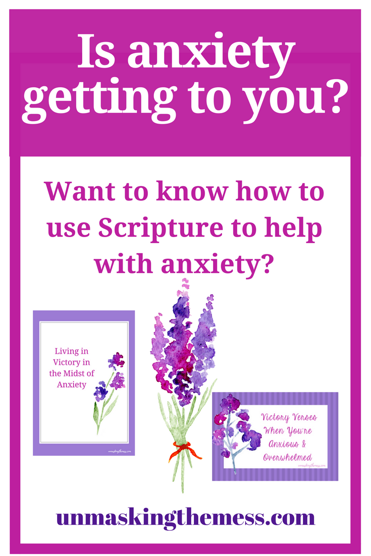 Unmasking the Mess Anxiety Products! Are you looking for ways to decrease or manage your anxiety? God's word can help us find peace and comfort in the midst of anxiety. #anxiety #anxietyrelief #tipsforanxiety #Scripture