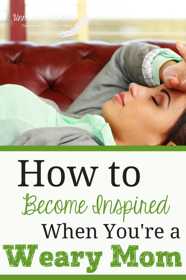 How to Become Inspired When You're a Weary Mom. Being a mom is hard and we become weary, don't we?!? We don't have to struggle with the weariness, we can find words of encouragement from the Bible. Learn how to pray Bible verses and seek God to find renewed energy and wisdom to help parent these kids. #moms #parenting #encouragement #Bibleverses