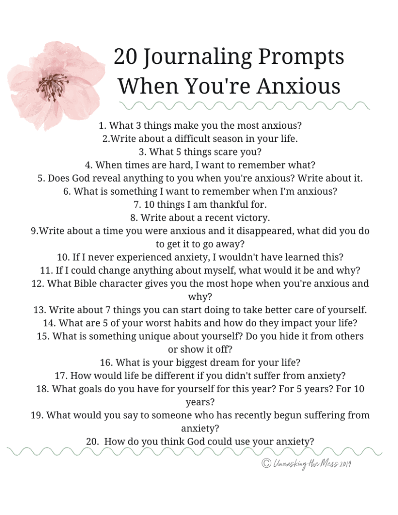 Managing Your Anxiety With Journal Prompts – Unmasking the Mess